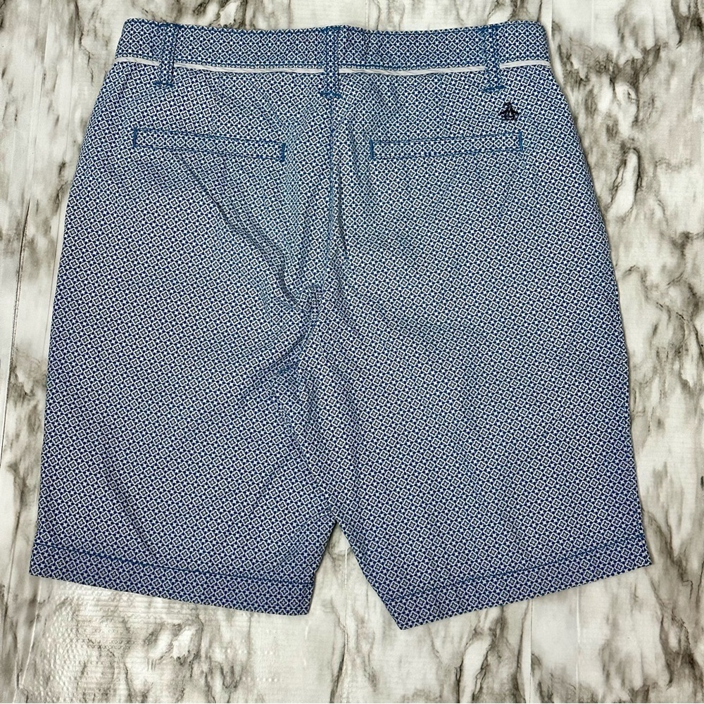 Original Penguin Blue Pattern Flat Front Shorts T… - image 6